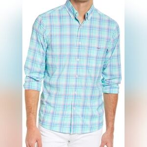 Vinyard Vines XXL Men's Blue Plaid Shirt